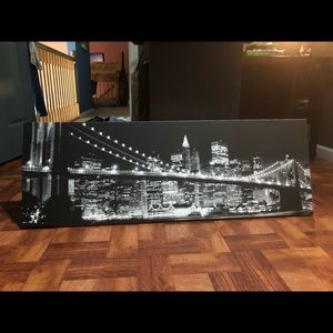 Black and white photograph on canvas
